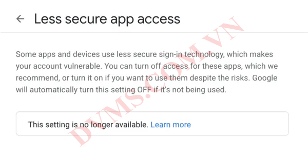less secure app